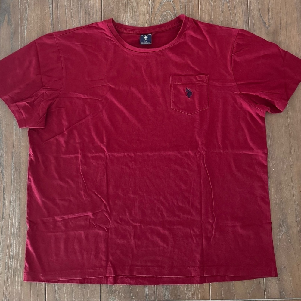 U.S. Polo Assn. Men's Deep Red Short Sleeve Tee